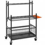 Organizator scule si unelte pentru gradina/garaj, Otel, 4 x roti, 652 x 403 x 990 mm