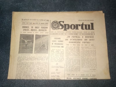 ZIARUL SPORTUL 23 DECEMBRIE 1983 PROGRAMUL PRELIMINARIILOR CAMPIONATULUI MONDIAL foto