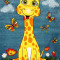 Covor Pentru Copii Kolibri Girafa 11112 - 160x230, Albastru