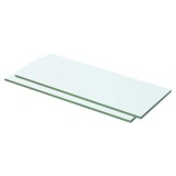 vidaXL Rafturi, 2 buc., 50 x 15 cm, panouri sticlă transparentă
