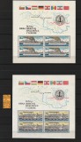 Cehoslovacia, 1982 | 125 ani Comisia Dunării - Navigaţie | 2 coliţe - MNH | aph, Transporturi, Nestampilat