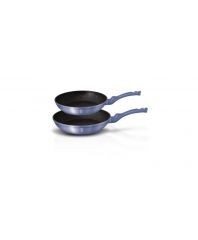 Set tigai cu acoperire marmura 2bucati albastru cu maner fix BH 1657 Set tigai cu acoperire marmura 2bucati albastru cu maner fix BH 1657