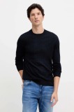 Armani Exchange pulover din amestec de l&acirc;nă culoarea bleumarin, light, XM000878 AF11982