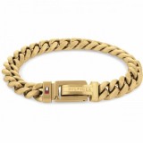 Tommy Hilfiger Men&#039;s Bracelet Chain made of Steel Gold Plated 2790434