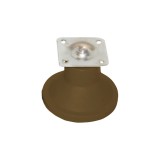 Cumpara ieftin Picior mobila cu placa, reglabil, conic, maro, 65 mm