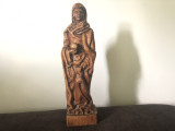 Fecioara Maria,statueta sculptata in lemn