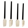 Ustensile de Bucatarie, Cyrax, Set din 4 bucati, din Silicon si Lemn, Spatule de Diferite Dimensiuni, Termo rezistente, Antiaderente, Instrument de Am