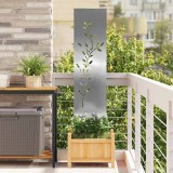 vidaXL Ecran de intimitate pentru grădină Floral Argintiu 32 x 140 cm