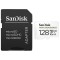 SanDisk - Memory Card High Endurance (SDSQQNR-128G-GN6IA) - with Adapter, MicroSDXC, 128GB, Class 10, Read 100MB/s - White