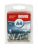 Nituri pop A4 6 mm aluminiu 70 buc Novus STE016060