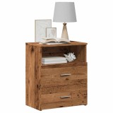 VidaXL Noptiere, 2 buc, lemn &icirc;nvechit, 50x32x60 cm, lemn prelucrat