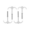 Set 4 carlige duble, diblu, țevi 15-28mm Vorel 54876