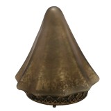 Cumpara ieftin Brad Craciun sticla metal maro cu led 14x16 cm