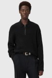 AllSaints pulover din amestec de l&acirc;nă de alpaca JAKOB culoarea negru, cu turtleneck, M007KD
