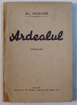 ARDEALUL - VERSURI de AL . NEGURA , 1941 , DEDICATIE* foto
