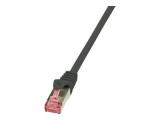 PATCH CORD S/FTP LOGILINK Cat6- LSZH- cupru- 1 m- negru- AWG27- dublu ecranat CQ2033S