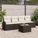 VidaXL Set de canapele pentru grădină 5 pcs Maro 55 x 55 x 37 cm 3345908