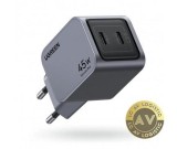 Incarcator Retea UGREEN X707 Nexode Pro 45W 3A 2 x USB-C Gri