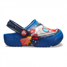 Saboti Crocs Fun Lab Space Explorer Lights Clog Albastru - Blue Jean foto