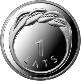 Letonia 1 Lats 2009 - Inelul Namejs, Cupru-nichel, KM-101 UNC !!!, Europa