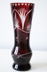 Vaza vintage germana rubin cristal