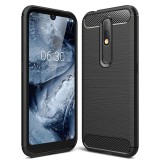 Husa TPU Forcell Carbon pentru Nokia 4.2, Neagra