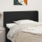 vidaXL Tăblie de pat cu aripioare negru 83x16x78/88 cm piele ecologică 3118700