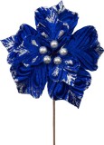 Floare decorativa Poinsettia albastra MagicHome, 23,5 cm