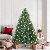 vidaXL Brad de Crăciun artificial cu 300 LED Verde 180 cm PE și PVC 3397788