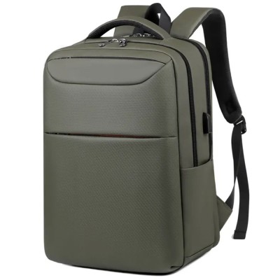 Rucsac Pufo Office compartimentat pentru laptop, 45 x 35 cm, verde foto
