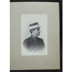 Fotografie pe carton, militar perioada primului razboi mondial