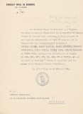 1941 CONSULATUL REGAL AL ROM&Acirc;NIEI LE PIR&Eacute;E &ndash; DOCUMENT DIPLOMATIC ORIGINAL &ndash; SOLICITARE VIZĂ TRANZIT PENTRU ROM&Acirc;NI REPATRIAȚI ATHENA / PIRAEUS WWII