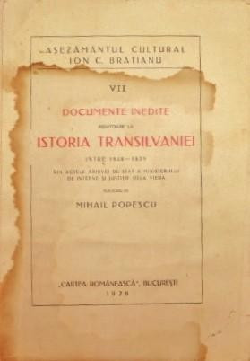 DOCUMENTE INEDITE PRIVITOARE LA ISTORIA TRANSILVANIEI INTRE 1848 - 1859