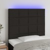 Gossi tablie de pat cu led, negru, 80x5x118/128 cm, textil