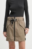 G-Star fustă culoarea bej, mini, evazati, D25239-D720
