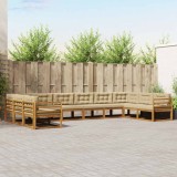 Cumpara ieftin Set de canapele de exterior 10 buc. 10-Locuri Natural si Bej