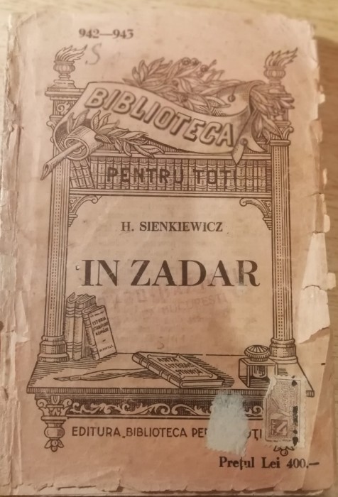 myh 61 41 - Biblioteca ptr toti - 942 - 943 - In zadar - Sienkiewicz