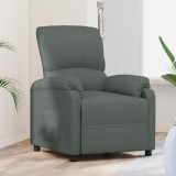 Cumpara ieftin Fotoliu rabatabil, gri &icirc;nchis, material textil