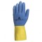 Mănuși Protecție Latex Galben-Albastru Mărimea 9/10