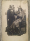 Foto Traian G. Stoenescu cu soția, 1916, format CP, trad., colaborator Iorga