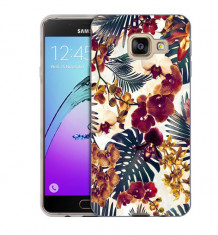 Husa Samsung Galaxy A3 2017 A320 Silicon Gel Tpu Model Flowers Wallpaper foto