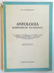 ANTOLOGIA SCRIITORILOR OCAZIONALI - E. LOVINESCU foto