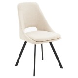 Cumpara ieftin Scaun Initiate boucle material textil crem - picior negru