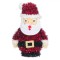 Ornament Brad Crăciun, 3D Moș Crăciun, Tinsel, Roșu Alb, 16.5cm