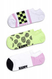 Happy Socks sosete Checked Stripe No Show Socks 3-pack