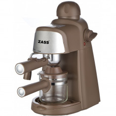 Espressor manual Zass, 800 W, 5 bari, dispozitiv cappuccino, Maro foto