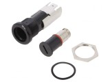 Clemă siguranțe cilindrice neagră 5x20mm 16A 250VAC