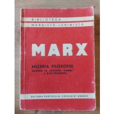 Mizeria filosofie Karl Marx