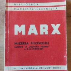 Mizeria filosofie Karl Marx