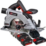 Einhell TE-CS 18/190 Li BL SE PXC + Starter Kit + Twinpack - Fierastrau circular 190x20 mm + Set 1 acumulator si incarcator Li-Ion 18 V 2.5 Ah + Set 2